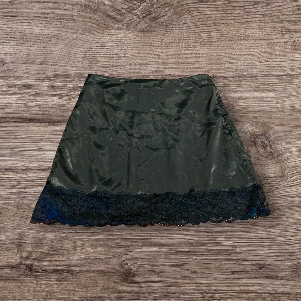 Princess Polly Black Mini Slip Skirt Size 8